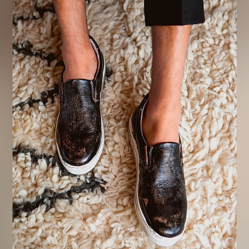 Bed Stu Harry Loafers Men’s 11 Black Handwashed Leather Slip-On Dress Shoes - Picture 8 of 9